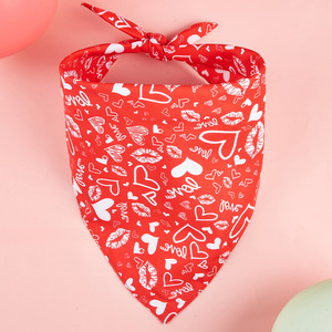 New Valentine's Day Bib Heart Pet <b>Dog</b> Triangle <b>Scarf</b> - Product Image 2
