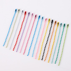 Chaîne DIY Guka Candy Color, perles rondes de 10 cm, porte-clés mousqueton, chaîne en métal légère - Product Image 1