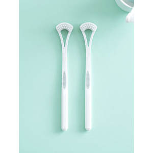 Lot de 2 brosses et grattoirs à double face pour un nettoyage efficace de la langue - Product Image 1