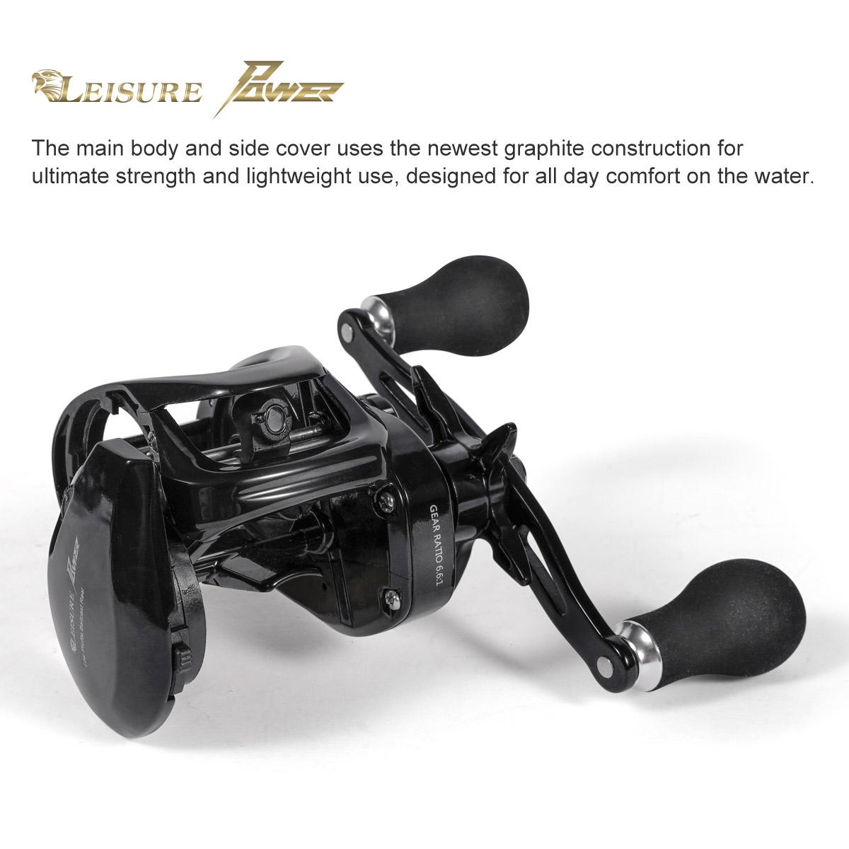 NOEBY Low Profile Baitcast Reel - 13KGS Drag & Carbon Fiber