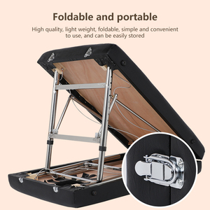 Thickened Synthetic Leather Folding Massage <b>Bed</b> High-Density <b>Sponge</b> Metal Frame; High Load-Bearing Capacity Corrosion Resistant - Product Image 3