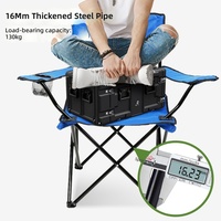 Nouvel ensemble de chaises pliantes d'extérieur à double siège pour la plage, avec pare-soleil intégré extra-épais, housse de pluie et glacière isotherme