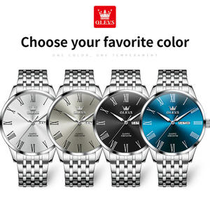   Relojes de Cuarzo para Hombre 3633, con Logotipo Personalizado OEM, de Acero Inoxidable, con Manecillas Luminosas, Escala Romana, Calendario, Resistentes al Agua, 2026 - Product Image 5