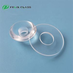 FELIX Fabricant de lentilles sphériques en verre optique de silice fondue/saphir sur mesure, fenêtres de protection plates avec trou percé - Product Image 1