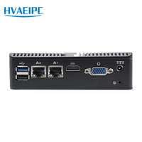 HW N260 Mini PC Tanpa Kipas Intel J1900 J4125 N2840 J6412 2LAN 2COM RS232 RS485 VGA HDMI Auto Power On Watchdog