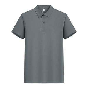 Polo Shirt Dark Blue Solid Color Polyester Short Sleeve Daily Wear - Product Image 2