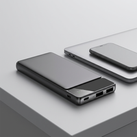 Batterie externe ultra-fine 10000mAh, charge rapide 22.5W, batterie portable, écran LED, câble intégré type-C