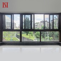 Ventanas corredizas de vidrio energéticamente eficientes de marca superior Diseño moderno Aleación de aluminio Suave Horizontal Insonorizadas Exterior Villa