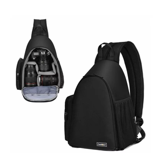 Sac à appareil photo décontracté en nylon léger pour l'extérieur, support de trépied, respirant, imperméable, bandoulière unique, bandoulière pour photographes - Product Image 1