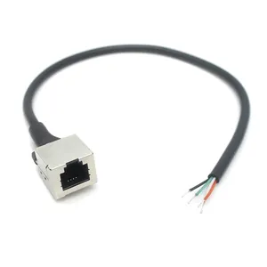 Factory Wholesale RJ11 female plug to open wire cable extension wire for Electronic mobile devices