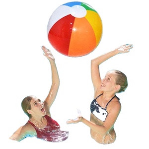 Ballons de plage gonflables brillants arc-en-ciel - Jouets pour fêtes aquatiques d'été pour enfants et adultes - Ballons gonflables colorés pour s'amuser à la plage - Product Image 3