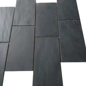 天然石スラブ中国黒スレートタイル庭床カバー分割カットサイズ表面仕上げ