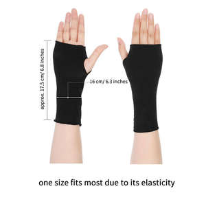 Protection solaire légère Gants en coton Uv pour femmes Protection solaire d'été Gants sans doigts en coton pour le soin des ongles - Product Image 2