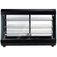 Vitrine chauffante électrique en acier inoxydable pour aliments, avec couvercle en verre, capacité de 50 plateaux/heure, pour hôtels (vente en gros)