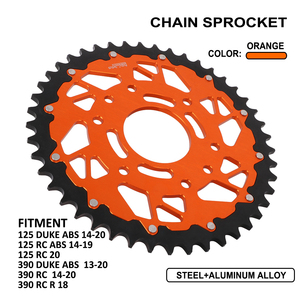 JFG motocicleta <span class=keywords><strong>Duke</strong></span> 125ABS RC125ABS RC125 390ABS RC390 RC390R <span class=keywords><strong>Motocross</strong></span> CNC 45T piñón de cadena trasera para KTM Duke390 - Product Image 2