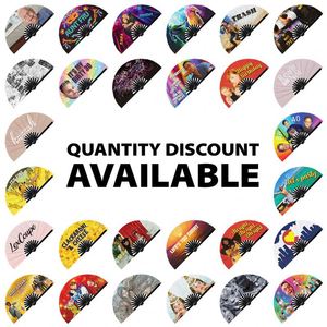 Custom Logo Printed Foldable Hand Fan Made in China Durable Plastic PP Business Gift with <b>Keychain</b> <b>Anime</b> Animal Pattern - Product Image 2