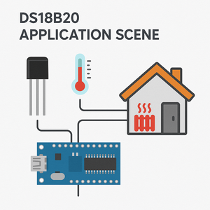 Módulo de sensor de temperatura digital personalizable con salida UART TTL ± 0,5 °C de precisión basada en termistor DS18B20 <span class=keywords><strong>NTC</strong></span> - Product Image 5