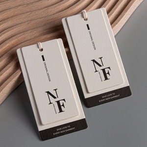 Customized Luxury Special Swing <b>Clothing</b> Paper Tags with Printed Logo for Bags <b>and</b> Shoes Rope <b>Clothing</b> Labels - Product Image 1