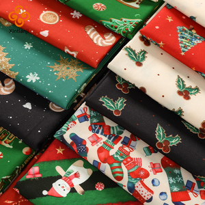 Vente en gros de nappe <span class=keywords><strong>graphique</strong></span> personnalisée par sublimation pour couture par transfert de chaleur <span class=keywords><strong>tissu</strong></span> imprimé à motif de Noël mignon de Noël - Product Image 1