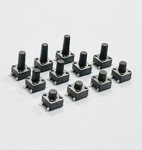 4.5x4.5mm SMT 택트 스위치 시리즈 4핀 SMD 촉각 푸시 버튼 스위치 3.8/4.3/4.5/4.8mm H 4.5*4.5 12V 50mA 황동 스테인리스 스틸 - Product Image 2