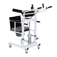 Chaise de transfert et de toilette hydraulique légère en acier certifiée CE ISO, capacité 100 kg, pour la réadaptation à domicile - Offre Spéciale