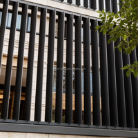Prix direct usine, conception personnalisée, store vertical motorisé en aluminium à lamelles fixes pour usage intérieur/extérieur, avec entretien facile