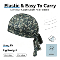 Casquette de cyclisme camouflage d'extérieur, respirante, anti-UV, en polyester satiné imprimé