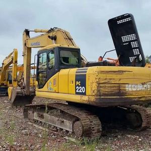 Excavadora de cadenas Komatsu PC220-7 pintada de amarillo. Excavadora de cadenas Komatsu PC220-7 usada, el rendimiento es - Product Image 4