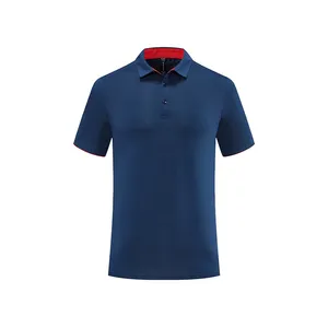 2022-23 Polo da uomo di alta qualità di nuovo stile blu Navy maglia ad asciugatura rapida con il tuo Logo
