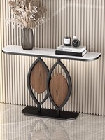 Console de luxe italienne en roche, style minimaliste, meuble d'entrée contemporain semi-circulaire, mobilier créatif pour la maison