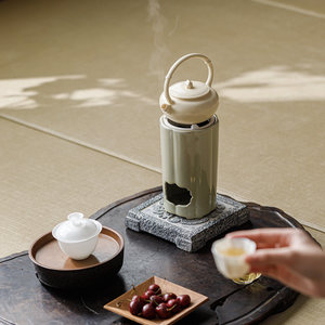 Guanlan Ceramic Charcoal <b>Stove</b> With Kettle Portable Outdoor Tea Maker For Camping And Indoor Use - Product Image 3