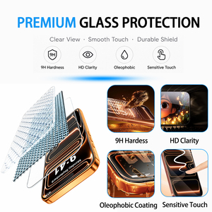 Dust Free Auto Alignment Full Coverage Tempered Glass <strong>Screen</strong> <strong>Protector</strong> for iPhone 17 18 Pro Max, Instant Install Tray Kit - Product Image 5