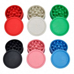 Eco Friendly 63*28mm 2 Parts <b>Herb</b> <b>Grinder</b> Biodegradable Plastic Tobacco <b>Grinder</b> Custom Logo - Product Image 3