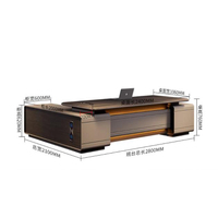 Scrivania Direzionale a L per CEO, Lussuosa e Moderna, in Legno, con Opzione di Montaggio, Design Minimalista, Tavolo da Ufficio
