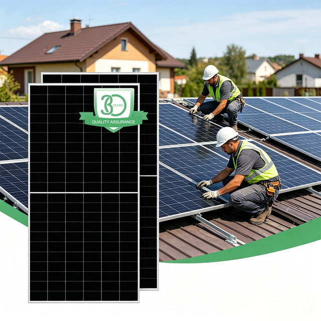 660W HPBC 2.0 Bifacial Solar Panel 30A Series Fuse and 1500V System Voltage for Large Utility Scale Solar Farm Use