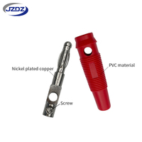 JZDZ Prise banane sans soudure à vis 4 mm à courant élevé, adaptateur de connecteur banane 30Vac-60Vdc/Max.24A J.10018