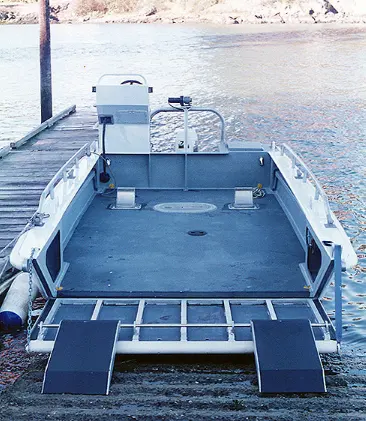 Estación de timón adaptable de 15 pies, barcaza personalizada, transporte de carga, embarcación de aterrizaje, en venta