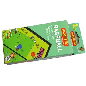 Travel-Ready Mini Baseball Game Board Foldable Magnetic Blocks Plastic Indoor Puzzle