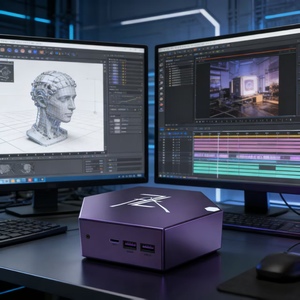 มินิพีซีโฮสต์เพื่อความบันเทิงภายในบ้าน 4K รองรับ HDR, Wi-Fi 6 สำหรับดูหนัง ฟังเพลง และเล่นเกมในห้องนั่งเล่นแบบสบายๆ 0.73-25 โฮม - Product Image 4