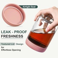 Bocaux en verre empilables populaires de 350 ml/500 ml, compatibles congélateur et micro-ondes, avec couvercles, pour un stockage alimentaire écologique
