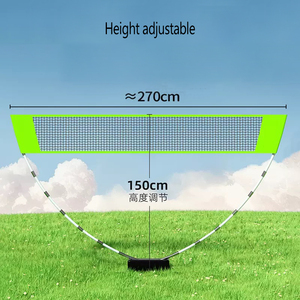 ตาข่ายแบดมินตันแบบพกพาปรับระดับได้ โครงตาข่ายพิคเคิลบอล อุปกรณ์กีฬา - Product Image 5