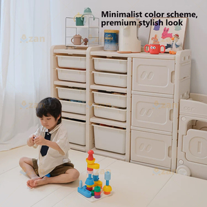 Étagère de rangement pour jouets de camion et d'autobus pour enfants, organisateur de vêtements multicouche en plastique pour bébés, commode et <span class=keywords><strong>armoire</strong></span> pour enfants - Product Image 3