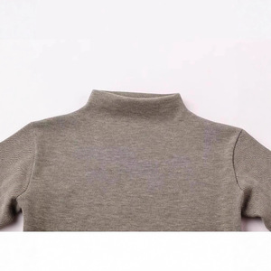 Women Cashmere Blend Semi High Neck Base Layer Top Solid Color Long Sleeve Warm Autumn Winter Wear - Product Image 4
