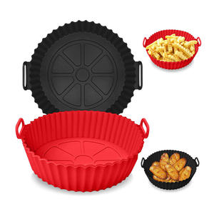Reutilizables 2026: Forros de silicona de 8 pulgadas para freidoras de aire, accesorios para horno, aptos para ollas de 3 a 5 QT, bandejas de hornear y utensilios de horno. - Product Image 1