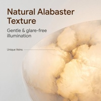 Applique murale LED semi-courbée moderne à motif alabastro, CRI 90 élevé, lumière douce et chaude, anti-éblouissement, diffuseur dimmable, pour maison de luxe