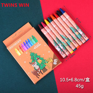 2025 Hot Sell Kerst Briefpapier Set 8 Stuks Krijt School Student Kid Gift Tekening Graffiti Kleuren Pennen Met Geschenkdoos - Product Image 2