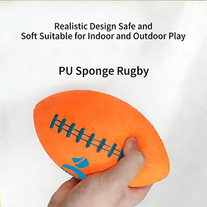 Balones de Rugby de Espuma PU con Logotipo Personalizado, Juguetes Antiestrés Blandos y Aprietables para Niños y Adultos - Product Image 1