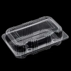China Wholesale Airtight Food Container Storage Clear Plastic Clamshell Packaging For Pastry