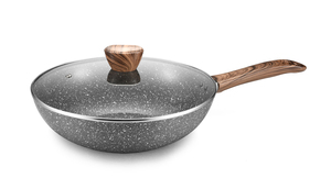 Ustensiles de cuisine en granit, poêle à frire antiadhésive, ustensiles de cuisine ménagers en aluminium, casseroles et poêles en marbre - Product Image 3
