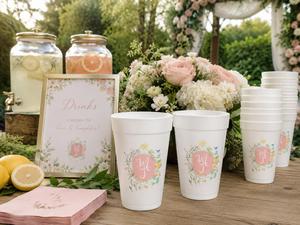 16oz 20oz Luxury Wedding Crest Custom Full Color Foam <b>Disposable</b> Cups Personalized for Hot Drinks 1000 - Product Image 5